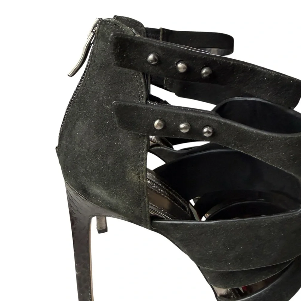BCBGeneration BG Canon Dress Pumps Women’s Size 8.5 Black Snakeskin Embossed Toe